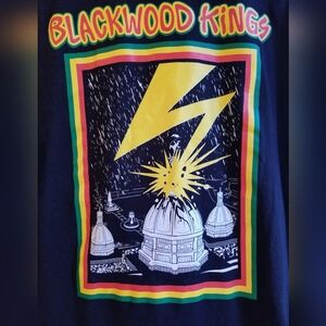 Blackwood Kings Band Graphic T Shirt Large Black Victoria Music Scene Printed
